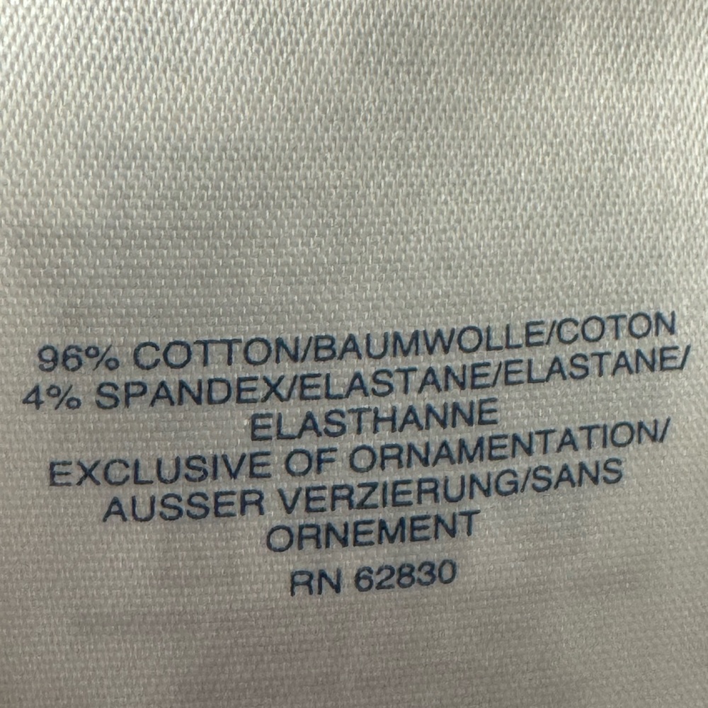 Women’s Lands' End White Shirt with Navy Accents - Picture 5 of 7